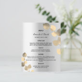 Weddenemenmenu zilver eucalyptus golden (Staand voorkant)