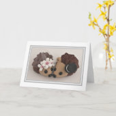 Weddenenkaart - egelbride en bruom kaart (Gele Bloem)