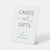 Weddenenkaarten en cadeausetafel voetteken G400 Reclamebord Met Voetstuk (Voorkant)