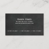 Weddenevenplankbord Floral Visitekaartje (Achterkant)