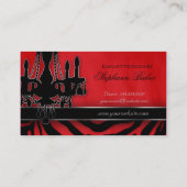 Weddenevenplanner Chandelier Red Silver V Visitekaartje (Achterkant)