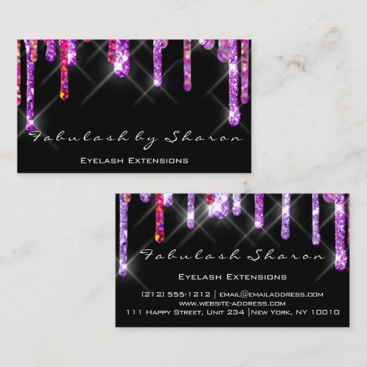 Weddenevenspanner Violet Drivers Spark Black Visitekaartje (Voorkant / Achterkant)