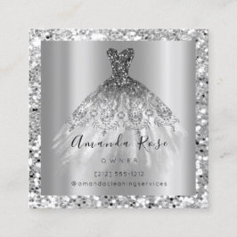 Weddenevensplanner Glitter Silver Grey Afsprakenkaartje
