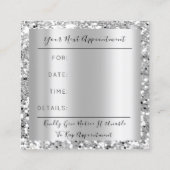 Weddenevensplanner Glitter Silver Grey Afsprakenkaartje (Achterkant)