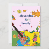 Weddenfestival Velden Muziek Modern Wedding Kaart (Achterkant)