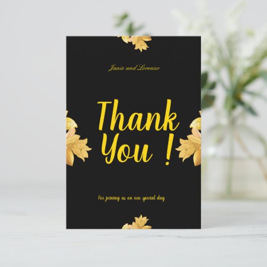 Weddenflat - Hartelijk dank Bedankkaart (Staand voorkant)