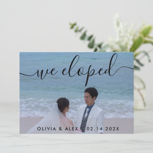 Weddenfoto Aankondiging (Staand voorkant)