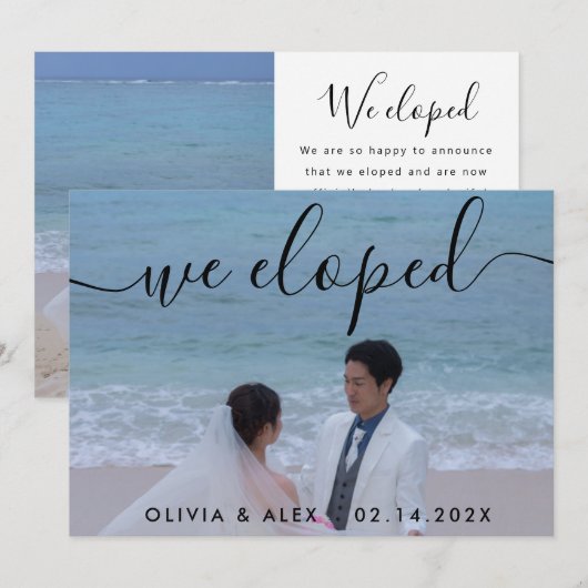 Weddenfoto Aankondiging (Voorkant / Achterkant)