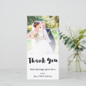 Weddenfoto Afbeelding Bedankt Chunky Black (Staand voorkant)