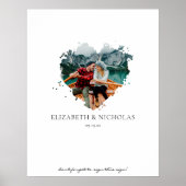 Weddenfoto | Alternatief gastboek Poster (Voorkant)