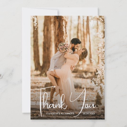 Weddenfoto Bedankkaart (Voorkant)