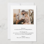 Weddenfoto Bedankkaart (Achterkant)