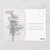Weddenfoto Bekleding Modern Elegant Simple White Briefkaart (Achterkant)