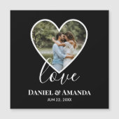 Weddenfoto Black Heart Lijst Moderne kalligrafie (Voorkant)