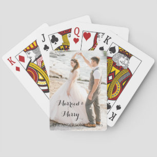 Weddenfoto-cadeaukaartjes voor cadeautjes pokerkaarten