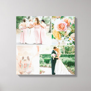 Weddenfoto Collage Canvas Afdruk