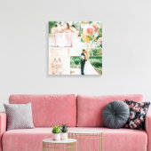 Weddenfoto Collage Canvas Afdruk (Insitu (Woonkamer))