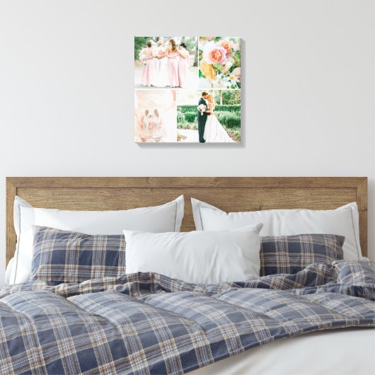  Weddenfoto Collage Canvas Afdruk (Insitu (Slaapkamer))