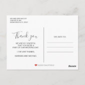 Weddenfoto Collage Hartelijk dank Briefkaart (Achterkant)