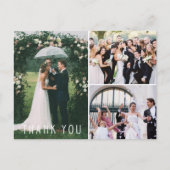 Weddenfoto Collage Hartelijk dank Briefkaart (Voorkant)