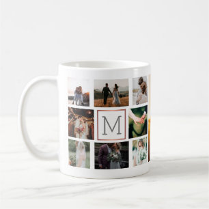Weddenfoto Collage Monogram Koffiemok
