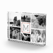 Weddenfoto Collage Monogram zwart-wit Fotoblokken (Rechts)