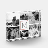 Weddenfoto Collage Monogram zwart-wit Fotoblokken (Links)