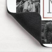 Weddenfoto Collage Monogram zwart-wit Muismat (Hoek)