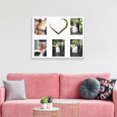 Weddenfoto Collage Simple Heart Quote Canvas Afdruk (Insitu (Woonkamer))