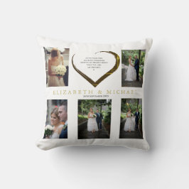 Weddenfoto Collage Simple Heart Quote Kussen