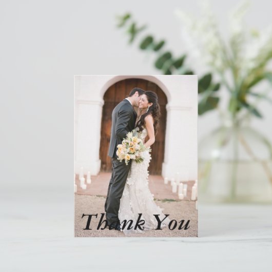 Weddenfoto Dank je Briefkaart (Staand voorkant)