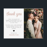 Weddenfoto Dank je Briefkaart<br><div class="desc">Dit dankjewel briefkaart is de perfecte manier om je familie en vrienden te bedanken.</div>