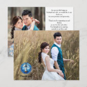 Weddenfoto Dank je dubbelzijdig Briefkaart (Voorkant / Achterkant)