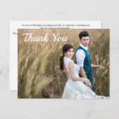 Weddenfoto Dank je dubbelzijdig Briefkaart (Voorkant / Achterkant)