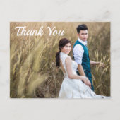 Weddenfoto Dank je dubbelzijdig Briefkaart (Voorkant)