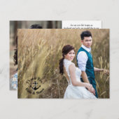 Weddenfoto Dank je dubbelzijdig Briefkaart (Voorkant / Achterkant)