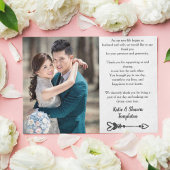 Weddenfoto Dank je dubbelzijdig Briefkaart