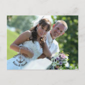 Weddenfoto Dank je dubbelzijdig Briefkaart (Voorkant)