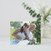 Weddenfoto Dank je dubbelzijdig Briefkaart (Staand voorkant)