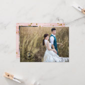 Weddenfoto Dank je dubbelzijdig nicht goud Kaart (Voorkant / Achterkant in situ)