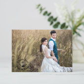 Weddenfoto Dank je dubbelzijdig nichtje Bedankkaart (Staand voorkant)