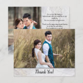 Weddenfoto Dank je dubbelzijdige faux kant (Voorkant / Achterkant)