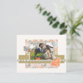 Weddenfoto Dank je  Ephemera Collage Briefkaart (Staand voorkant)