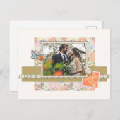 Weddenfoto Dank je  Ephemera Collage Briefkaart (Voorkant / Achterkant)