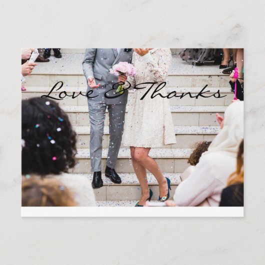 Weddenfoto Dank je Kaarten | BRIEFKAART (Voorkant)