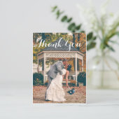 Weddenfoto Dank je Kaarten | BRIEFKAART (Staand voorkant)