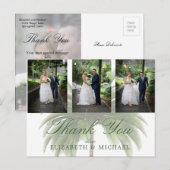 Weddenfoto Dank je palmboom Elegant Modern Briefkaart (Voorkant / Achterkant)