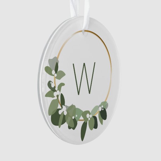 Weddenfoto | Eerste kerstdag monogram Ornament (voorkant)