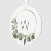 Weddenfoto | Eerste kerstdag monogram Ornament (voorkant)