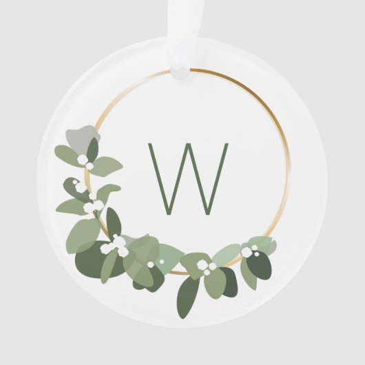 Weddenfoto | Eerste kerstdag monogram Ornament (voorkant)